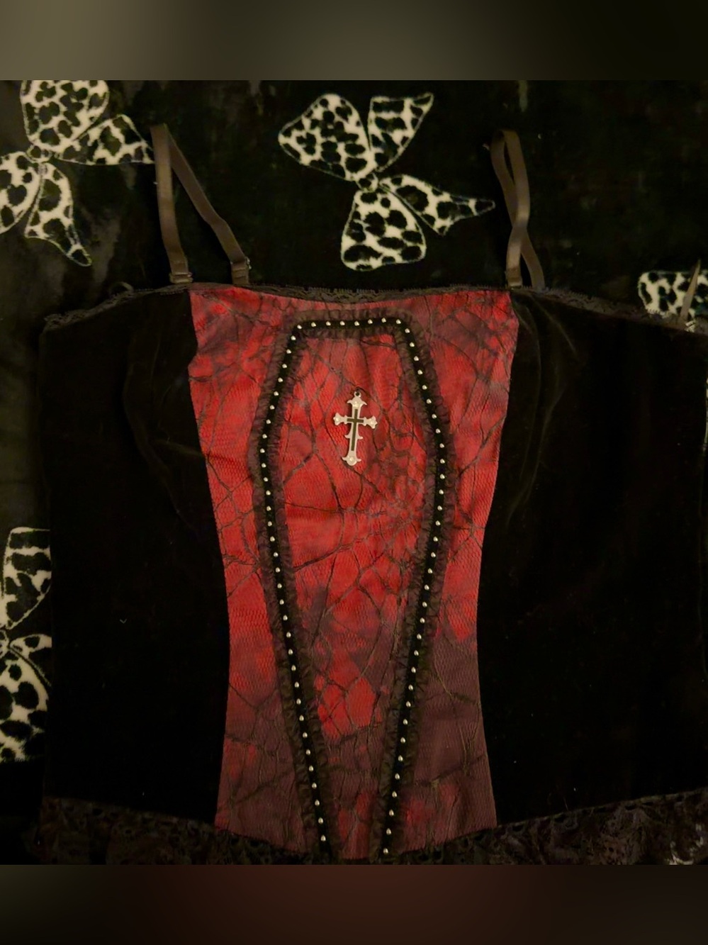 Goth corset style top